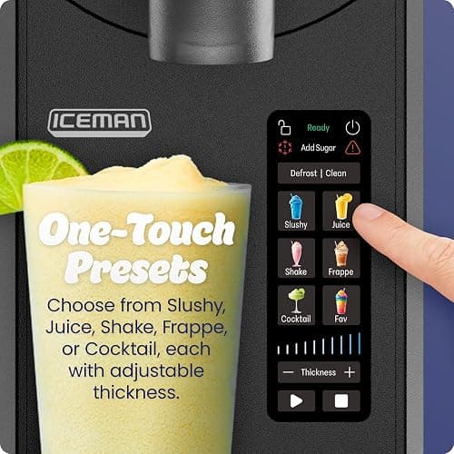 Iceman by Chefman Slush-Ease MAX 90oz Slushie Machine, 64oz Liquid Capacity Frozen Drink Maker & Slushy Machine with 5 Presets and LED Display, Perfect for Frozen Margaritas, Frappes, Smoothies thumbnail 5
