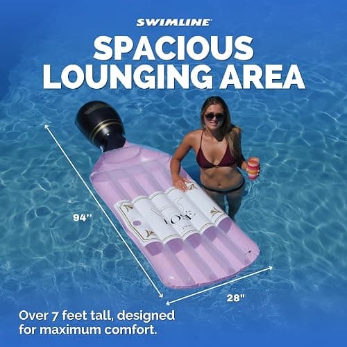 SWIMLINE Inflatable Swimming Pool Float Lounger Raft Mattress, Fun Mat, Rosé Classic Edition, Pink thumbnail 3