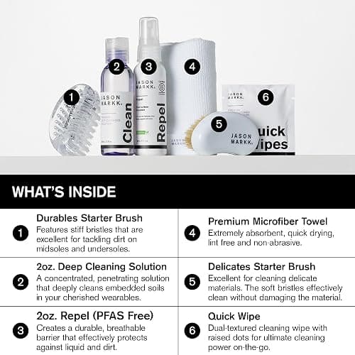 Jason Markk, Shoe Cleaner, Deep Cleaning Solution & Durables Brush, Sneaker Care, Ideal for Footwear, Leather, Rubber thumbnail 3