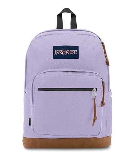 JanSport Right Pack Backpack - Durable Daypack with Padded 15" Laptop Sleeve, Spacious Main Compartment & Integrated Water Bottle Pocket - Pastel Lilac - Image 1