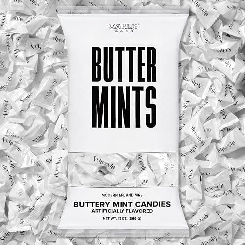 Candy Envy - Modern Mr. and Mrs. Buttermints - 10 Bags Casepack with Approximately 100 Mint Per Bag - Wedding Favors thumbnail 8
