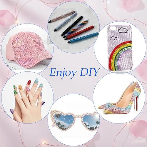 CyanHall Bedazzling Kit with 40 Colors, 32000 Pcs 3mm Flatback Rhinestones Resin Jelly Gems for Bedazzling, Rhinestone Kit with B7000 Glue for Nail Rhinestones, Shoes, Crafts, Diamond Art & DIY Bedazzler Projects thumbnail 5