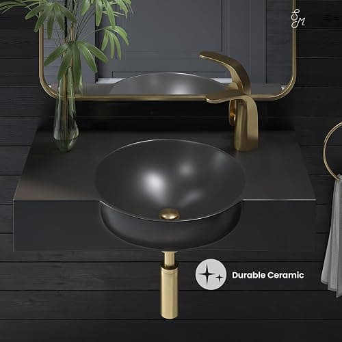 Swiss Madison Chateau 30" Wall-Mounted Sink Center Basin with Right Side Faucet Mount in Matte Black thumbnail 6