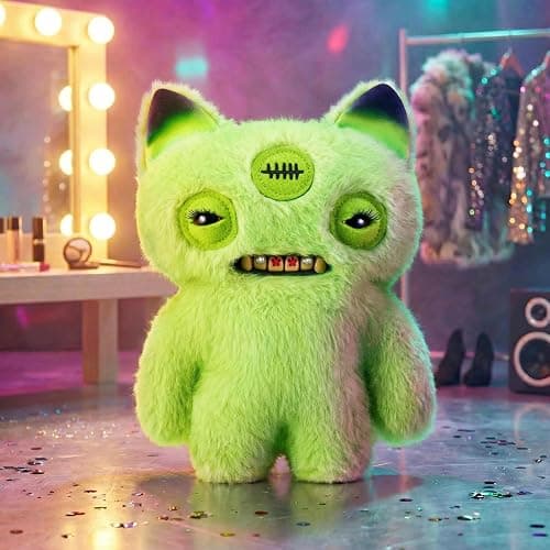 Fuggler Baddies Fuggs 9 Inch Plush Collectible Toy (Annoyed Alien) by ZURU Featuring Funny Ugly Monster Designs with Fierce Attitude, Bold Style, Unsettling Expressions thumbnail 2