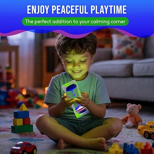 BUNMO Liquid Motion Bubbler Glow-in-The-Dark Sensory Toy for Kids & Adults – Gentle Fidget Toy for Mindfulness – Stimulating Visual Sensory Experience – Colorful Bubble Fidget Timer for Desk & Travel thumbnail 6