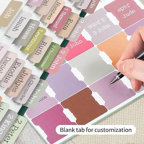 Bibel-Tabs, 75 Boho-Thema, laminierter Reiter für alle, leicht lesbar, Bibelregister thumbnail 2