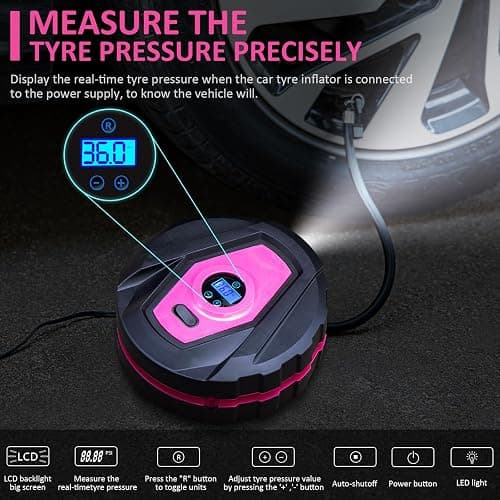 HLWDFLZ Car Emergency Kit with Portable Air Compressor - Roadside Emergency Kit for Vehicles, Winter Car Safety Roadside Assist Kit, Emergency Car Kit for Teen Girl and Ladies L-77 thumbnail 2