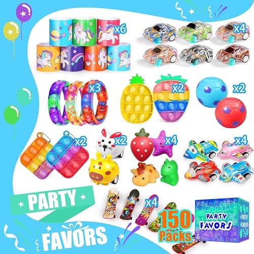 Party Favors for Kids 8-12 4-8, 150-Pack Fidget Toys Bulk, Treasure Box Toys for Classroom, Stocking Stuffers Goodie Bags, Classroom Prizes, Birthday Holiday for Boys Girls thumbnail 2