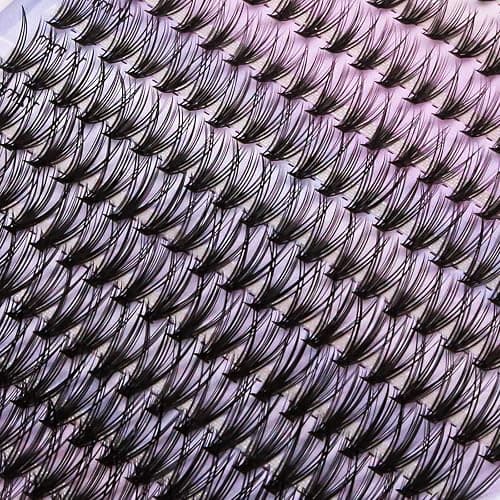 Lash Clusters,240Pcs 9-14mm Mix Individual Lashes Cluster Black Volume Eyelash Clusters Long Individual Lash Extensions D Curl Cluster Lashes DIY Eyelash Extension (20D Cluater Lash) thumbnail 6