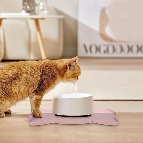 Coomazy Cat Food Mat Thicker Non-Slip Dog Feeding Mat with Raised Edge thumbnail 7