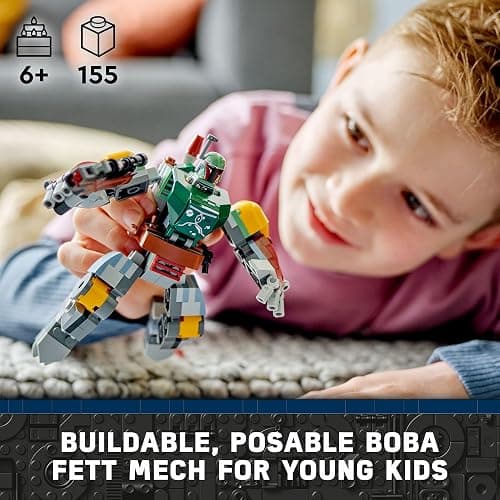 LEGO Star Wars Boba Fett Mech Buildable Star Wars Action Figure, Posable Mech Inspired by The Iconic Star Wars Bounty Hunter, Features a Buildable Shield, Stud Blaster and Jetpack, 75369 thumbnail 2
