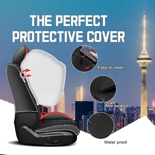 Car Seat Covers for Dodge Durango 2000-2025, Stylish Sport Seat Cover, Premium Nappa Leather Car Seat Cover. Automobile Seat Covers Sets.(Standard 5 Seats/Black Red) thumbnail 3