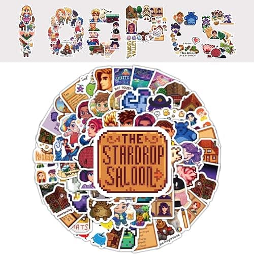 Stardew Waterproof Valley Sticker Set – 100 Unique Vinyl Stickers for Fans, Laptops, and Journals,Skateboard Bike Bumper Car Guitar Water Bottle Luggage - Image 1
