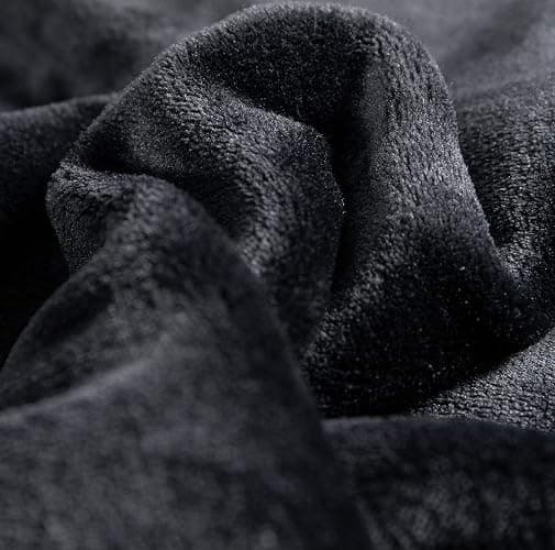 TASTHROW Large Flannel Fleece Throw Blanket, 50×70 Inch - Cozy Lightweight Thick Blanket - All Seasons Suitable for Women, Men and Kids (Black) thumbnail 6
