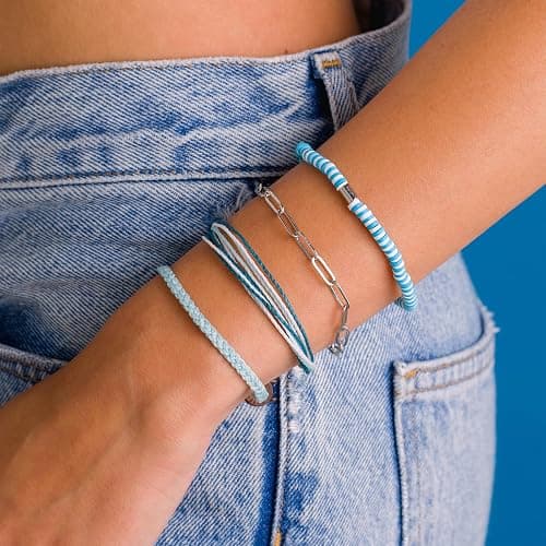 Pura Vida Bracelet Santorini Bracelet Stack, 4 Stackable Bracelets for Women thumbnail 3