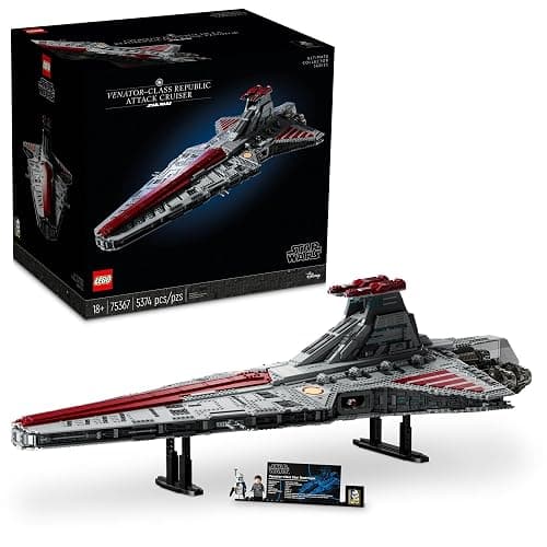 LEGO Star Wars Venator-Class Republic Attack Cruiser, Ultimate May The 4th Collectibles, Series Building Set with Captain Rex Minifigure, Star Wars Fan Gift, Stress Relief Clone Wars Activity, 75367 - Image 1