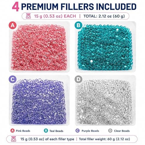 DIY Stress Ball Making Kit -15 Pcs Empty TPR Skins with 4 Types of Fillers, Expander and Vacuum Tool Squishy Maker Set for ASMR Sensory Relief Customizable Fidget Toy for Adult Office & Anxiety thumbnail 4