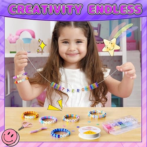 Decorate Your Own Water Bottle Kits for Girls Age 4-12, Unicorn Toys for Girls Age 4-6 Painting Crafts Kit, Clay Beads Bracelet Making Kit, Birthday Gifts Toys for Ages 6-12 (Unicorn) thumbnail 7