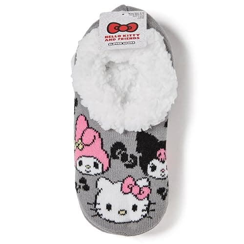 Hello Kitty womens and Friends Teddy Fur Slipper Socks thumbnail 2