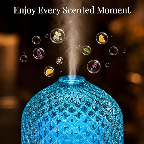 Antrovelle Essential Oil Diffuser for Home, Glass 120 ml | 7 Color Lights, Quiet Aromatherapy Diffuser, Auto Shut-Off & Timer for Bedroom Office, Gifts for Women - Dimond Glass thumbnail 4