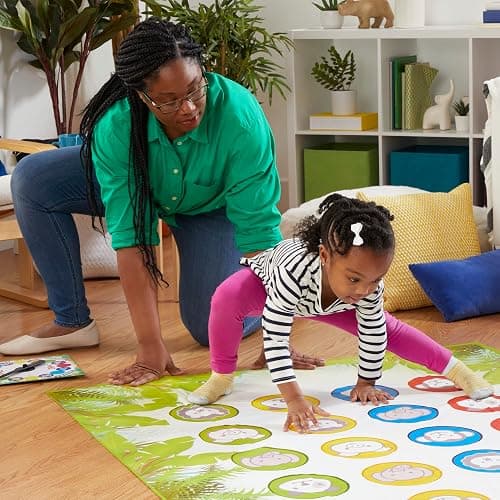Hasbro Gaming Twister Junior Game, Animal Adventure 2-Sided Mat, 2 Games in 1, Party Game for Kids Ages 3 and Up, Indoor Game for 2-4 Players - Multicoloured thumbnail 6