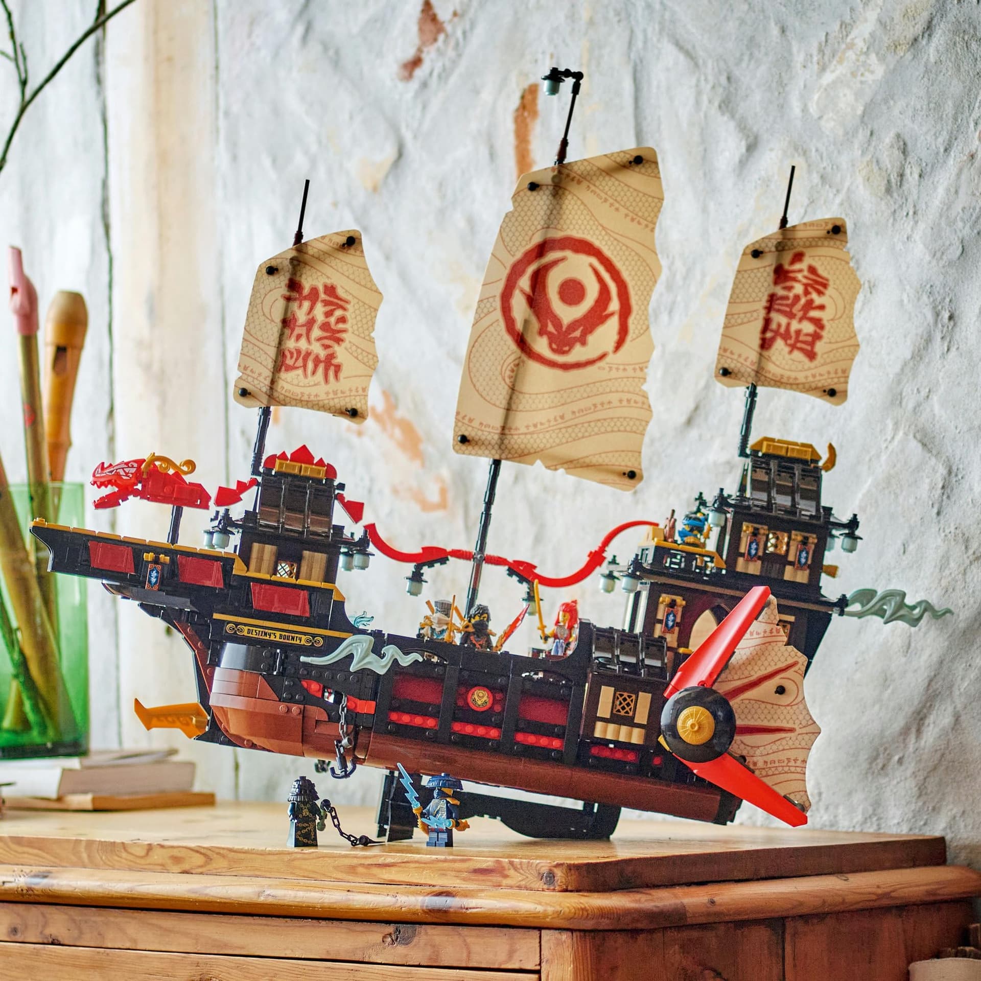 LEGO® NINJAGO® The Temple Bounty 71848 Ship Toy Building Kit with 6 Minifigures Including Cole, Fantasy Decor, Ninja Decorations for Kids, Toy Idea for Boys and Girls Aged 14 Years Old and up thumbnail 11