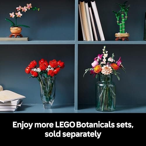 LEGO Botanicals Pretty Pink Flower Bouquet Building Set for Adults - Gifts for Anniversary for Women & Men - Artificial Flowers for Decor or Table Display - 10342 thumbnail 8