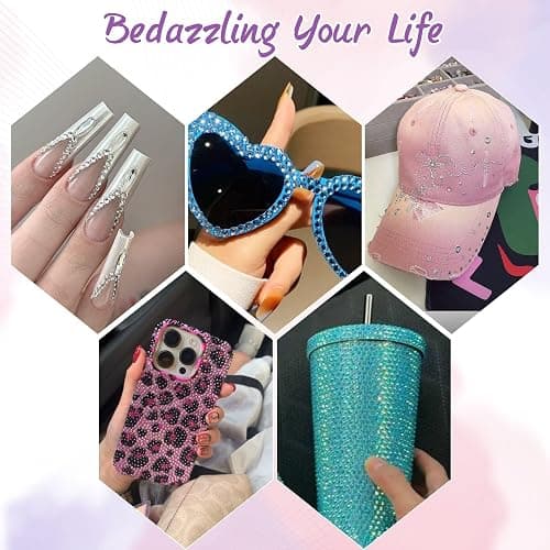 33000Pcs 32 Colors Resin Jelly Rhinestones for Bedazzling, 3mm Multicolor Flatback Gems for Crafting, Bedazzler Kit with 3Pcs 10ml B7000 Glue for Clothes Book Shoes Nails Art Makeup thumbnail 7