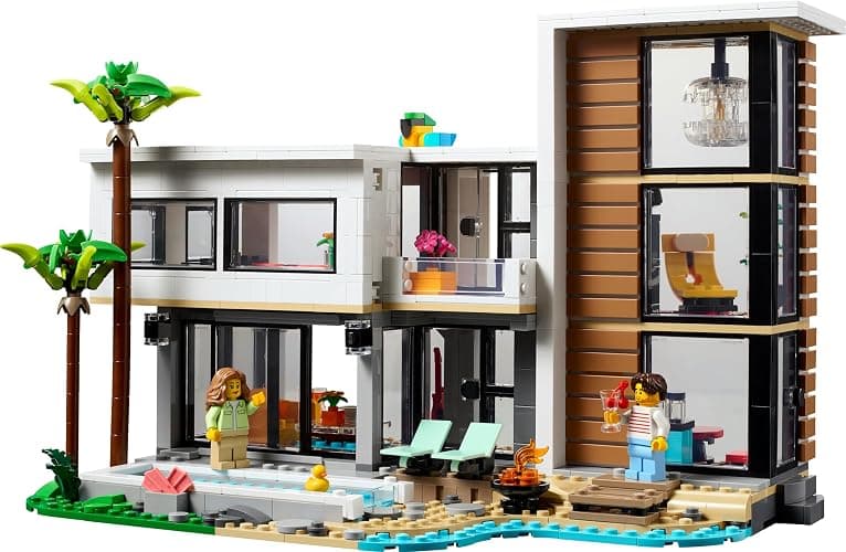 LEGO Creator 3in1 Modern House to 3-Storey City Building to Forest Cabin Set, Model Building Kit for Kids, Gift Idea for 9 Plus Year Old Boys and Girls 31153 thumbnail 5