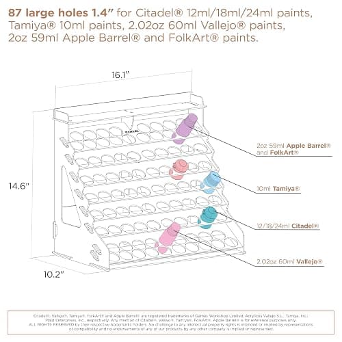 NEEDED - Citadel Paint Organizer for 87 Bottles and 14 Brushes  thumbnail 4