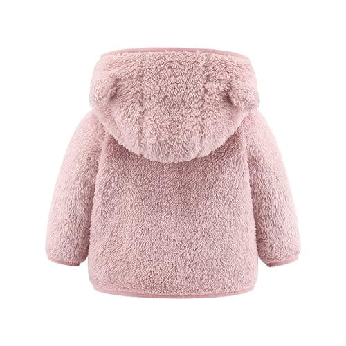 Newborn Baby Boys Jacket Bear Ears Hooded Outerwear Zip Warm Fleece Winter Coat Jackets Boys Spring thumbnail 2