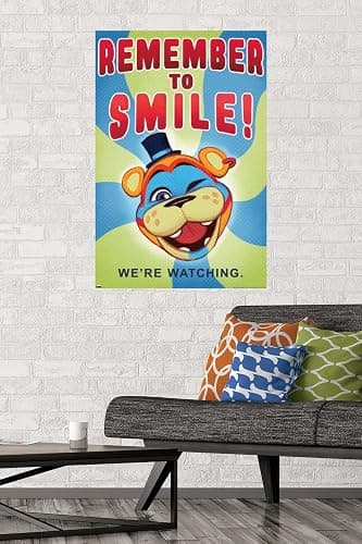 Five Nights at Freddy's: Security Breach - Remember To Smile Wall Poster, 34L" x 22.4W", Unframed Version thumbnail 2
