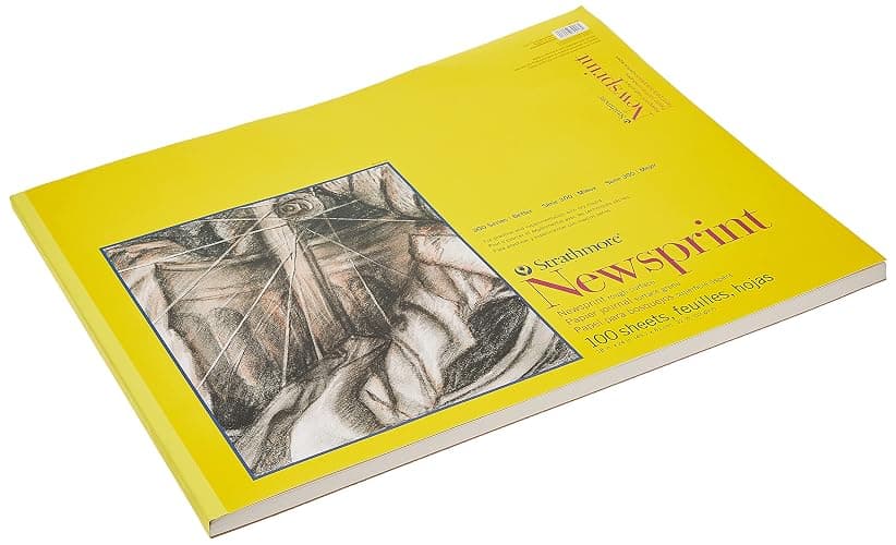 Strathmore 300 Series 18" x 24" Tape Bound Newsprint Sketch Pad, 100 Sheets/Pad (STTP3079181) - Image 1