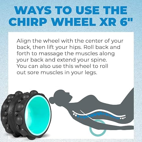 Chirp Wheel XR 6" Knot Kneader Back Roller for Deep Tissue Relief, Mint | Knot Kneader Back Roller, Shiatsu Foam Roller for Deep Muscle Knots, Trigger Point Back Massager, 6 Inch thumbnail 6