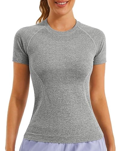 Grey Athletic Short Sleeved Top - Image 1