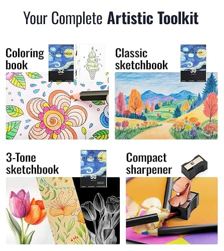 TMOL 120 Pack Colored Pencils for Adult Coloring Books, Soft Core Oil Based Color Pencils with Sketch Book, Color Book, Art Supplies with Zipper Case, Gifts for Adults, Artists, Professionals thumbnail 4