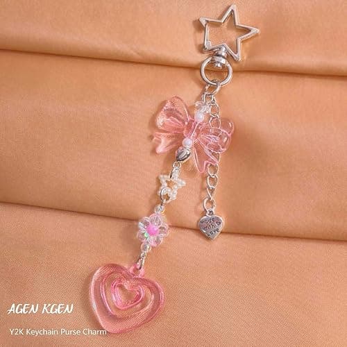 AGEN KGEN Novelty keychains Aesthetic Y2K Keychain Charms Stylish Keychains Accessories for Women Bag Purse Gifts thumbnail 3