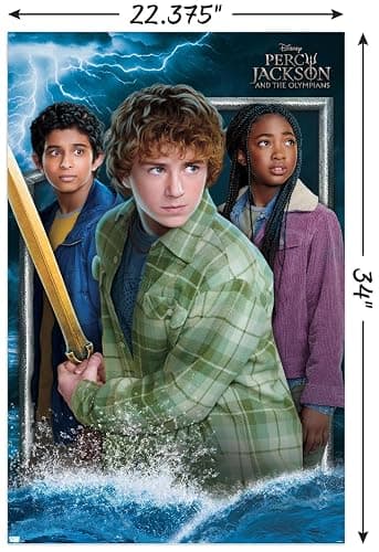 Disney Percy Jackson and The Olympians - Trio Wall Poster, 22.37" x 34.00", Poster & Mount Bundle thumbnail 3