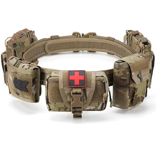Tactical Belt for Men with Quick-Release Buckle & Modular Pouches - Image 1