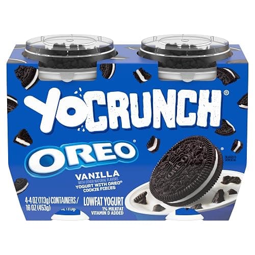 YoCrunch Low Fat Vanilla Yogurt with OREO(R) Cookie Pieces, 4 oz, 4 Pack thumbnail 4