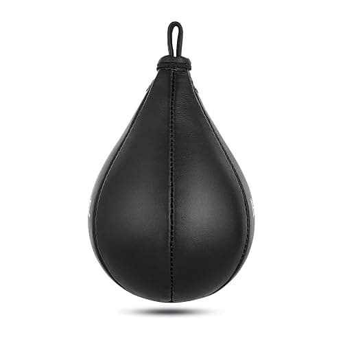 Hunter Leather Speed Bag with Hanging Swivel - Boxing Training Bag for Speed & Accuracy thumbnail 3