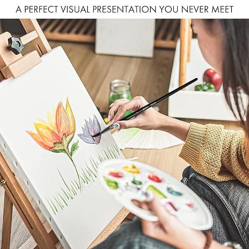 ARTIFY 12 PCS Watercolor Brushes Set, Premium Bionic Hair Brushes for Watercolor, Gouache, Fluid Acrylic - Detail, Round, Flat, Cat's Tongue, Liner thumbnail 5