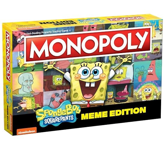 Monopoly Spongebob Squarepants Meme Edition | Based on Nickelodeon Show | Featuring Familiar Memes of Locations, Episodes, and Characters | Officially-Licensed & Collectible Monopoly - Image 1