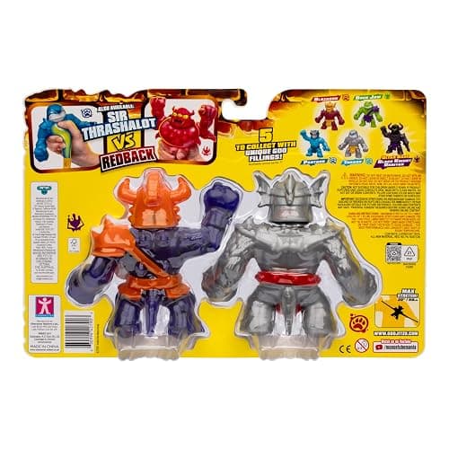 Heroes of Goo Jit Zu Stretch Strikers Versus Pack, Stretchy Battling, Stretches up to 3X its Size, Stretchy Knight Blazagon VS Squishy Corruptagon thumbnail 9