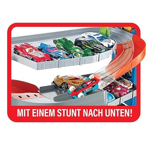 Hot Wheels GNL70 - Hot Wheels City Stunt Garage-Spielset, Geschenk für Kinder von 3 bis 8 Jahren, mit Aufzug zu den oberen Ebenen, lässt Sich mit Anderen Sets verbinden thumbnail 5
