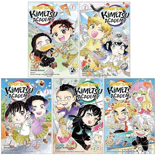 Demon Slayer Kimetsu Academy Volume 1-5 Books Collection Set By Natsuki Hokami & Koyoharu Gotouge thumbnail 3