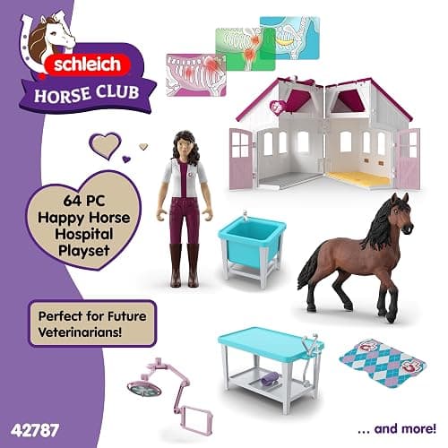 Schleich HORSE CLUB - 64PC Happy Horse Hospital with Figurines - Kids 5+ | 42788 thumbnail 5