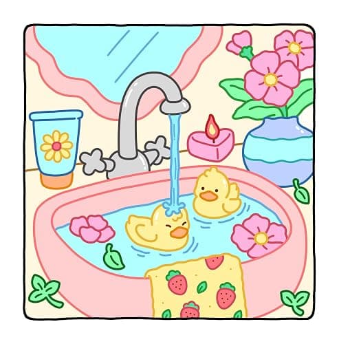 Little Moments: Color By Line Coloring Book for Adults & Teens with Vibrant Outlines for Calm and Cozy Days thumbnail 4