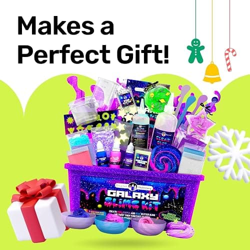 Original Stationery Galaxy Slime Kit for Kids Ages 8–12, DIY Space Slime Set with Glow-in-the-Dark Stickers & Galactic Glitter, Fun Cosmic Craft for Creative Play, Christmas Gift for Boys & Girls thumbnail 8