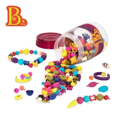 B. toys – Pop Arty! 275 Pieces – Jewlery Making Kit – Creative Pop Snap Bead Set for Kids – DIY Craft Jewelry Making Kit – Necklaces, Rings, Bracelets – 4+ Years - Image 1